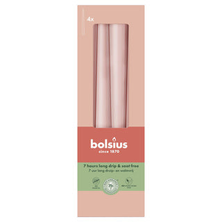 Bolsius Gothic-Kerze 245 24 4 Stück rosa
