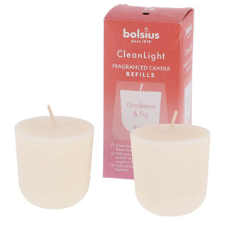 Bolsius Refill Clean Light Pack 2 Gardenia Fig
