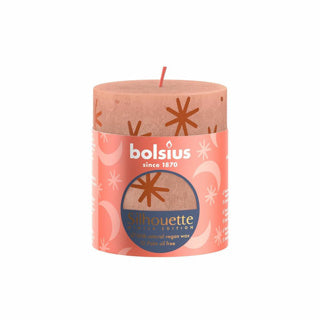 Bolsius Stub Kerze rustikal 8 x 6,8 cm cremiges Karamell mit Druck