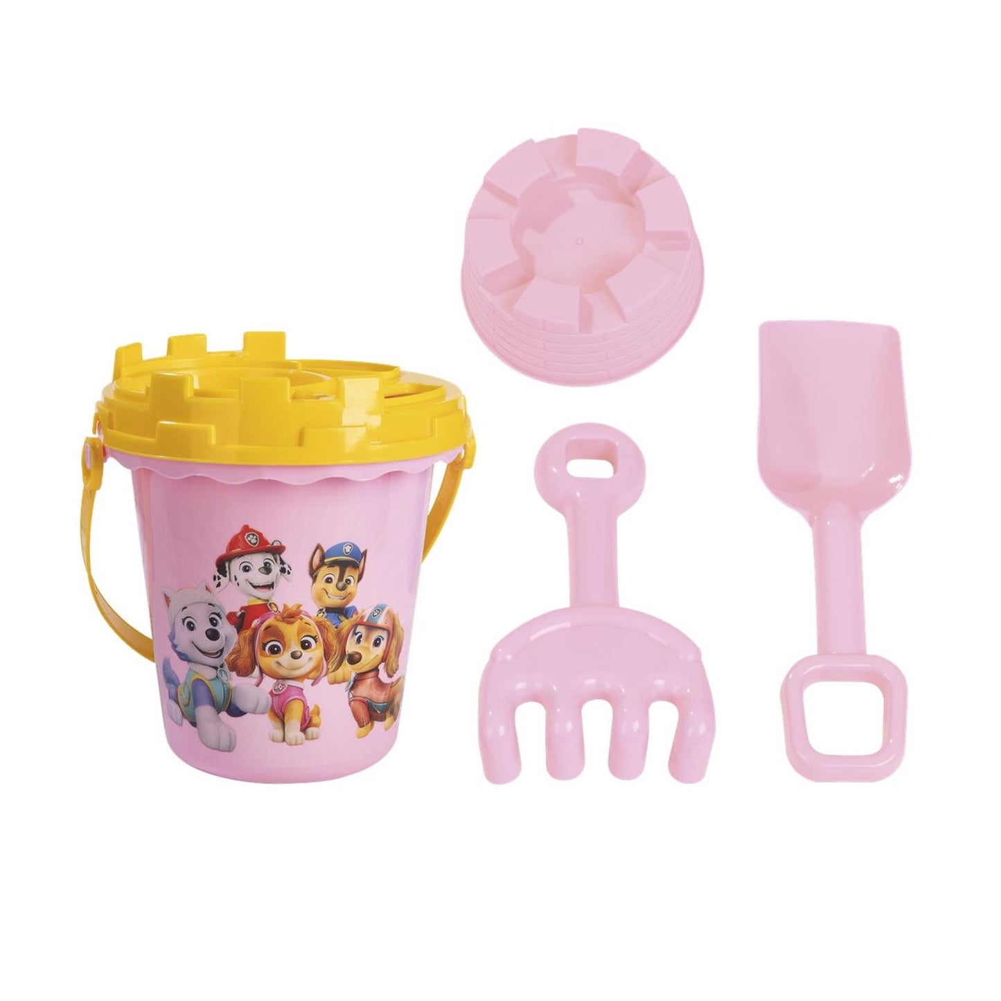 Kreatives Bastelgruppen-Set „Paw Patrol Beach“ in rosa Eimer – 5-tlg.