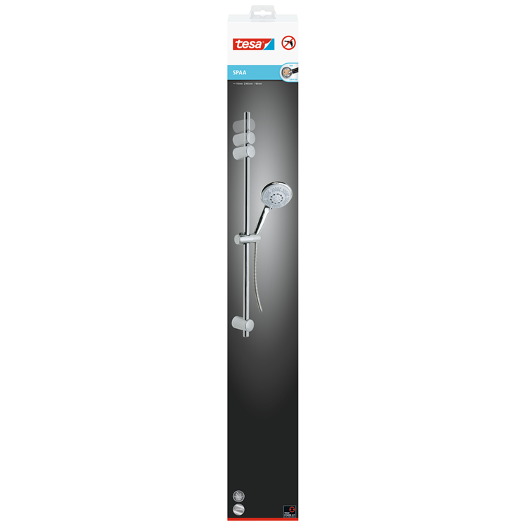 Tesa 1066811 – Spa-Duschstange mit Kopf | 1 Stk