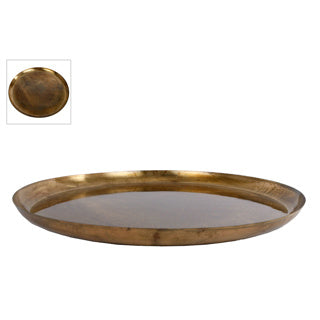 No Brand Grundplatte Luca Altgold Metall 48x48x3cm | 2 Stk