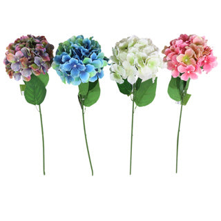 Kunstblume Hortensia 54 cm 4 Assorti