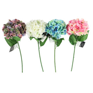 Kunstblume Hortensia 54 cm 4 Assorti