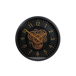 Radar Bell Vincent Black Gold Glass Metal 46x46x 8 cm
