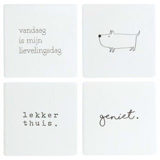Küstenwandfliesen 10 x 10 cm Set von 4