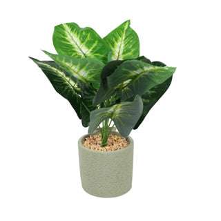 Kunstpflanze im Zement Pot 40 cm 3 Assorti