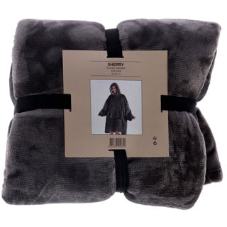 Andere Marken Hoodie Plaid Sherry 70x110 cm Holzkohlegrau