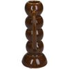 Candlestick Fine Irenware Brown 7.4x5.5x13.7cm
