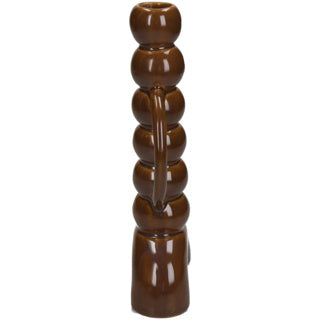 Candlestick Fine Irenware Brown 10x4.5x21,5 cm