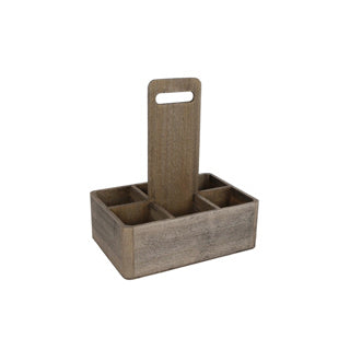 Flaschenbox Kai Grey Wood 26x18x30 cm
