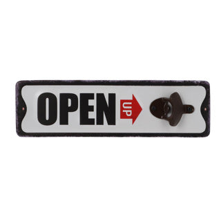 Bieröffner öffnen Schwarz -Weiß -Metall 10.5x36x3,5 cm