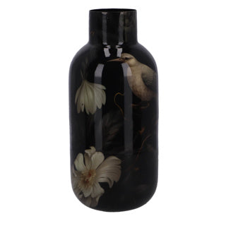 Vase Taubenschwarz Zylinder Metall 11x11x25 cm | 2 Stk