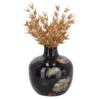 Vase -Pigeon M schwarzer Bol -Metall 18x18x18 cm