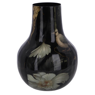 Vase -Pigeon L Black Metal 22x22x30 cm