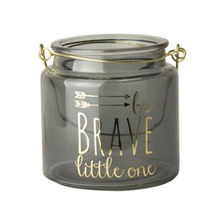 Gusta Waxinlight Holder 'mutig, kleiner' 10 cm grau