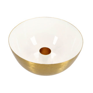 Candlestick Madras Bowl Weiß 14 cm Metall
