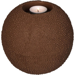 Teelichthalter Beton Brown 15x15x15 cm