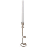 Candlestick Iron Beige 8x8x30cm - afbeelding 1