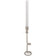 Candlestick Iron Beige 8x8x30cm