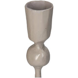 Candlestick Iron Beige 8x8x30cm - afbeelding 2