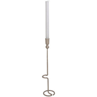 Ksten Kersten Candlestick Metal Beige 8x8x40 cm