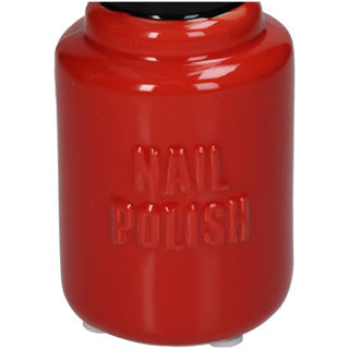 Andere Marken Nagellack Vase 7x7x18,5 cm rot schwarz