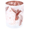 Teelichthalter Hummingbird L weißes braunes Glas 10x10x12,5 cm