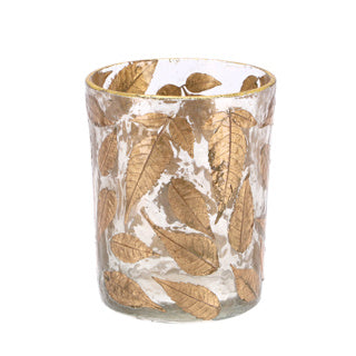 Teelichthalter Blattglas Clear 10x10x13cm