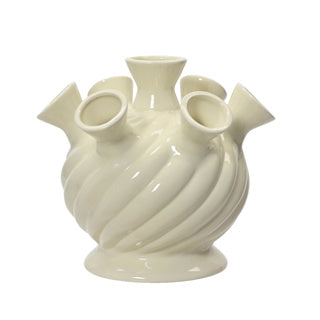 Vase Porzellan weiß 18 cm