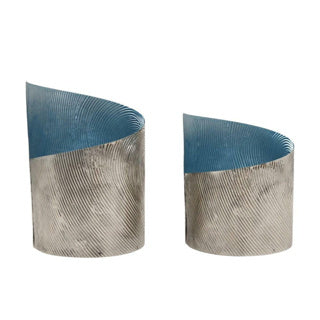 Andere Marken Teelichthalter 2 Stück Savy Blue Metal