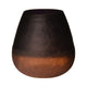 Crackle geschnitzte Vase Brown H15 D15