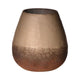 Crackle geschnitzte Vase Champagner H15 D15