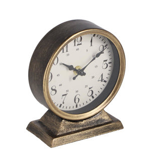 Andere Marken Metal Clock Caroline 13x6.5x15 cm Gold