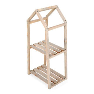 Pflanzenregal mit 2 Schichten 76 cm natürlich
