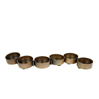 Teelichthalter 7x Antique Gold Metall 33 cm