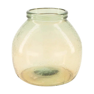 Vase recyceltes Glas Ø21x20 cm Beige