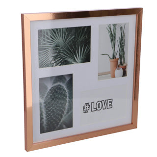 Fotorahmen 4 Fotos Kupfer -10 x 15 cm gelenkt