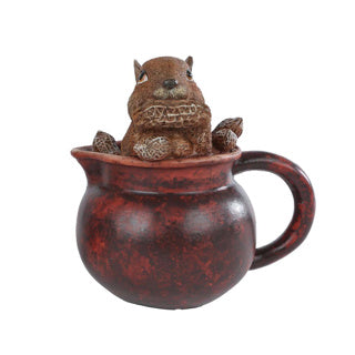 Skulptur -Eichhörnchen Brown 2 Assorti 11.5x10.3x17cm