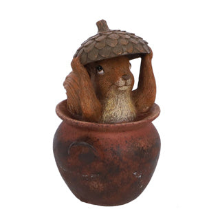 Skulptur -Eichhörnchen Brown 2 Assorti 11.5x10.3x17cm