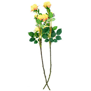 Künstliche Blume Rosenzweige gelb 76 cm