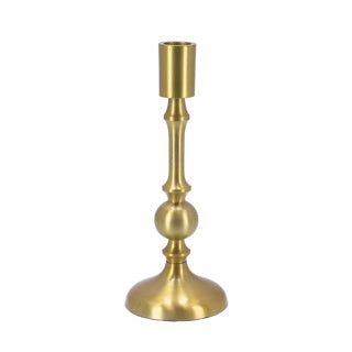 Candlestick Aluminium Gold 9x9x23,5 cm