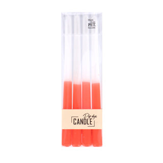 Kerzen -Dip -Farbstoffwachs Orange 30,5 x 2,2 cm 4 Teile