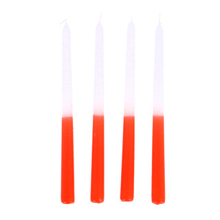 Kerzen -Dip -Farbstoffwachs Orange 30,5 x 2,2 cm 4 Teile