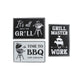 Wallplatte Grill Grill 3 Assorti Metall 20x30x0.02 cm