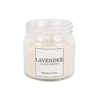 Duft Kerze in Glas Lavendelcreme 6 cm