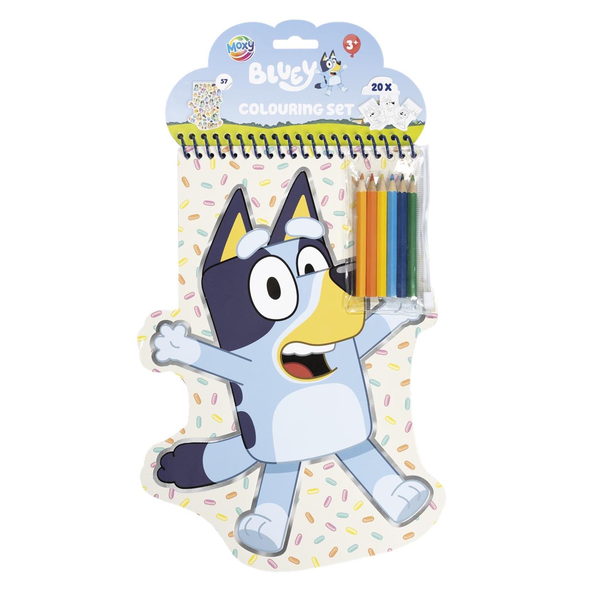 Moxy Bluey Shapes Farbblock, 20 Blatt