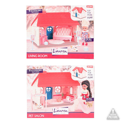 Toi-toys Lauren Spielset Puppenhaus 13cm