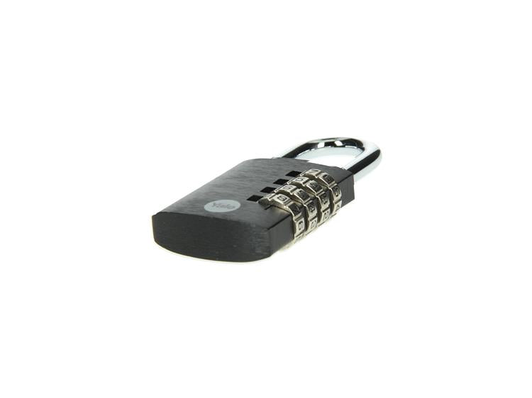 Yale 1065059 – Vorhängeschloss 38 mm Aluminium schwarz Standard | 3 Stück
