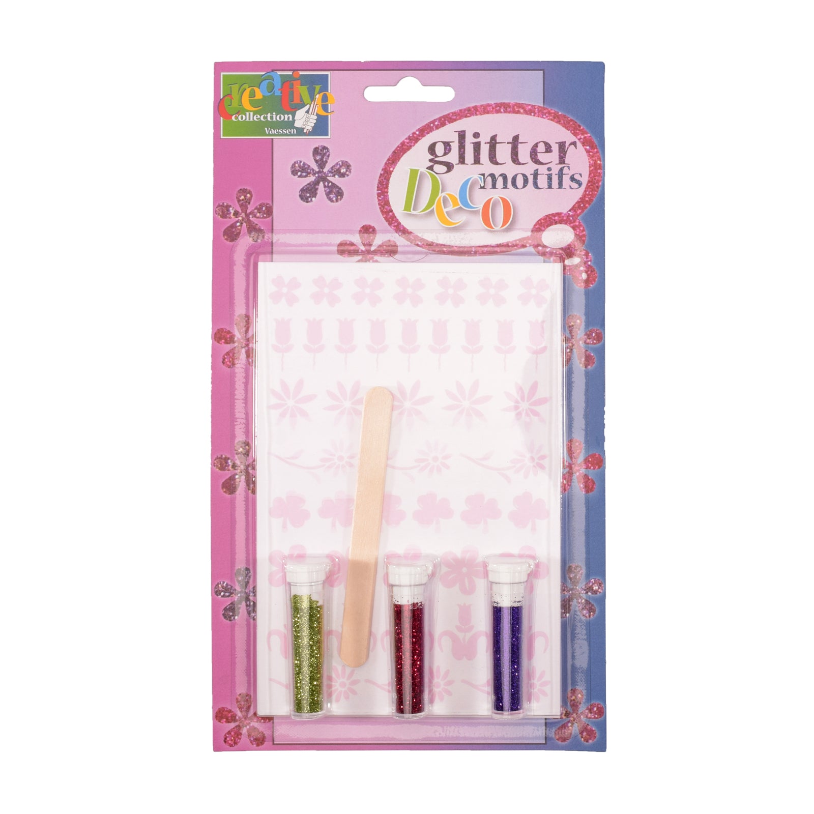 Vaessen creative • Transfer + 3x Glitzerblumen